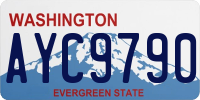 WA license plate AYC9790