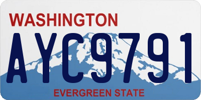 WA license plate AYC9791