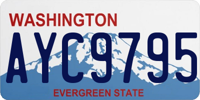 WA license plate AYC9795