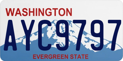 WA license plate AYC9797