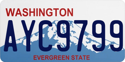 WA license plate AYC9799