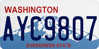 WA license plate AYC9807