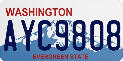 WA license plate AYC9808