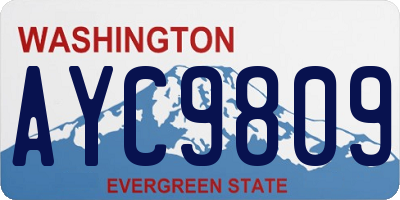 WA license plate AYC9809