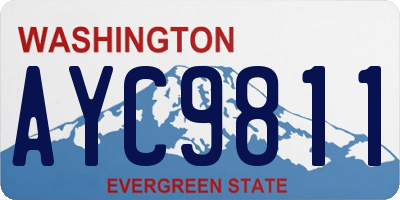 WA license plate AYC9811