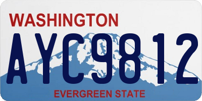 WA license plate AYC9812
