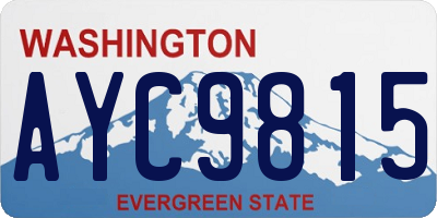 WA license plate AYC9815