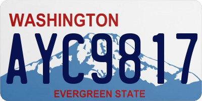 WA license plate AYC9817