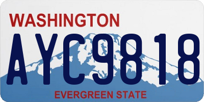 WA license plate AYC9818