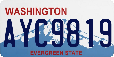 WA license plate AYC9819