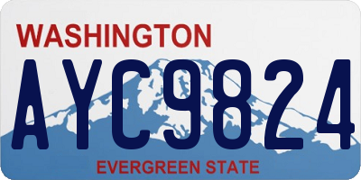 WA license plate AYC9824