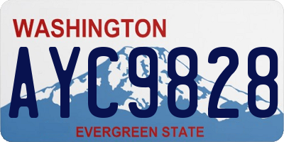 WA license plate AYC9828
