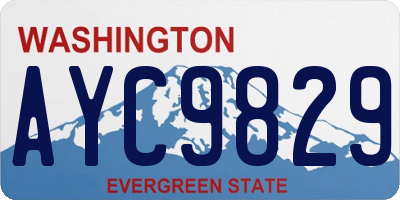 WA license plate AYC9829