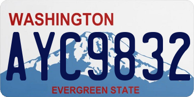 WA license plate AYC9832