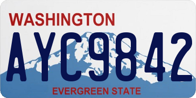 WA license plate AYC9842