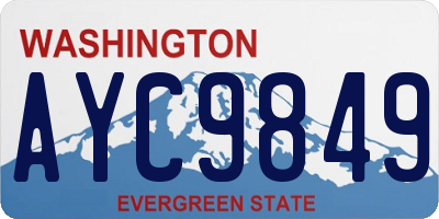 WA license plate AYC9849