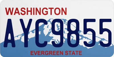 WA license plate AYC9855