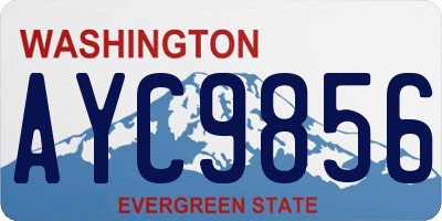 WA license plate AYC9856