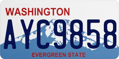 WA license plate AYC9858