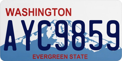 WA license plate AYC9859