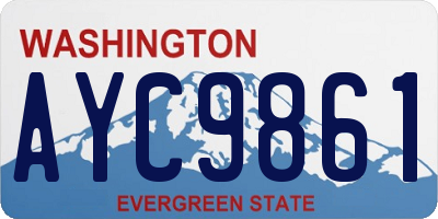 WA license plate AYC9861