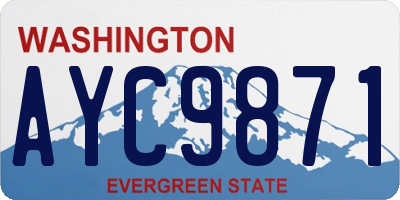 WA license plate AYC9871