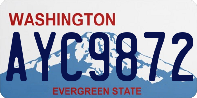 WA license plate AYC9872