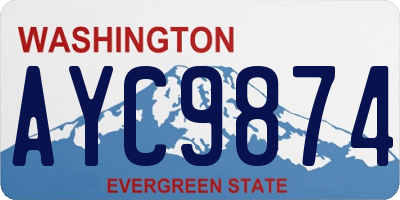 WA license plate AYC9874