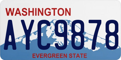 WA license plate AYC9878
