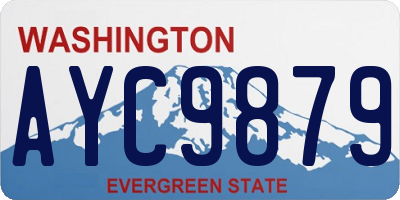 WA license plate AYC9879