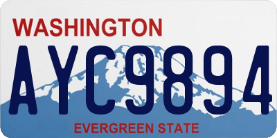 WA license plate AYC9894