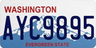 WA license plate AYC9895