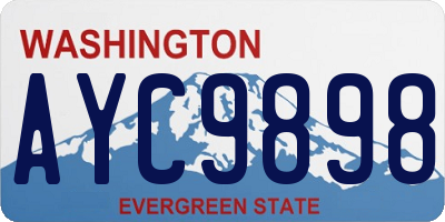 WA license plate AYC9898