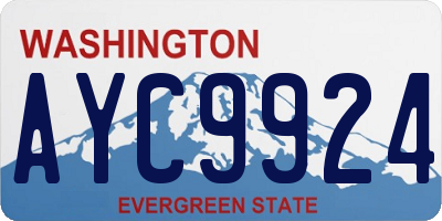WA license plate AYC9924