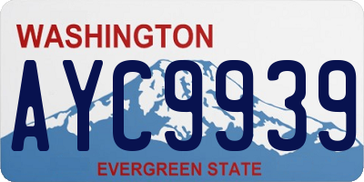 WA license plate AYC9939