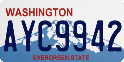 WA license plate AYC9942