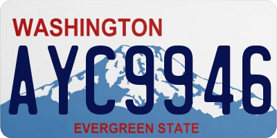 WA license plate AYC9946