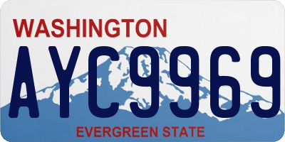 WA license plate AYC9969