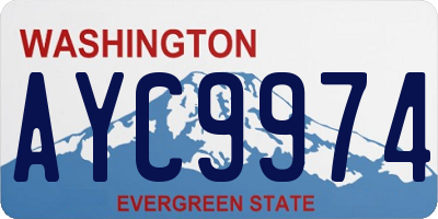 WA license plate AYC9974