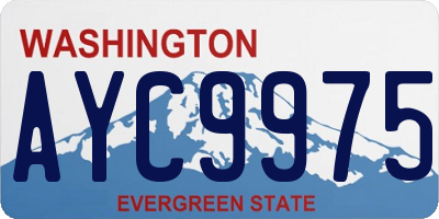 WA license plate AYC9975