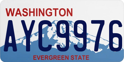 WA license plate AYC9976