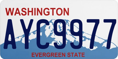 WA license plate AYC9977