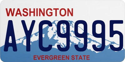 WA license plate AYC9995