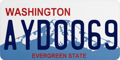 WA license plate AYD0069