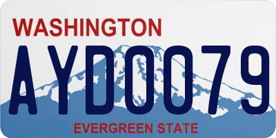 WA license plate AYD0079