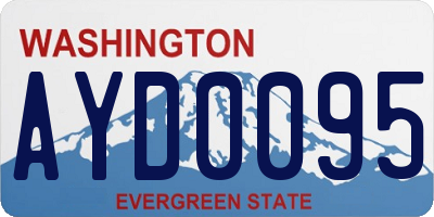 WA license plate AYD0095
