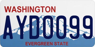 WA license plate AYD0099