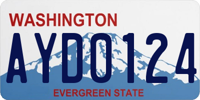 WA license plate AYD0124