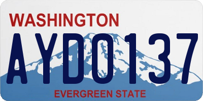 WA license plate AYD0137