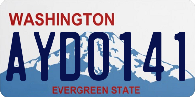WA license plate AYD0141